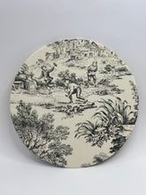 Carica l'immagine nel visualizzatore di Gallery, Sottopiatto Tessuto Toile de Jouy - Nero