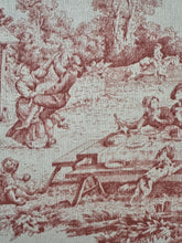 Carica l'immagine nel visualizzatore di Gallery, Sottopiatto tessuto Toilette de Jouy - Rosa Antico (no anti macchia)