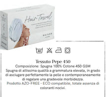 Carica l'immagine nel visualizzatore di Gallery, Maison Sucree - Turbante in spugna EUCALIPTO