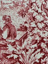 Carica l'immagine nel visualizzatore di Gallery, Sottopiatto Tessuto Toile de Jouy - Rosso