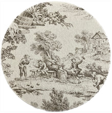 Carica l'immagine nel visualizzatore di Gallery, Sottopiatto in tessuto Toile de Jouy