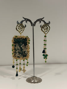Orecchini Verde e Oro