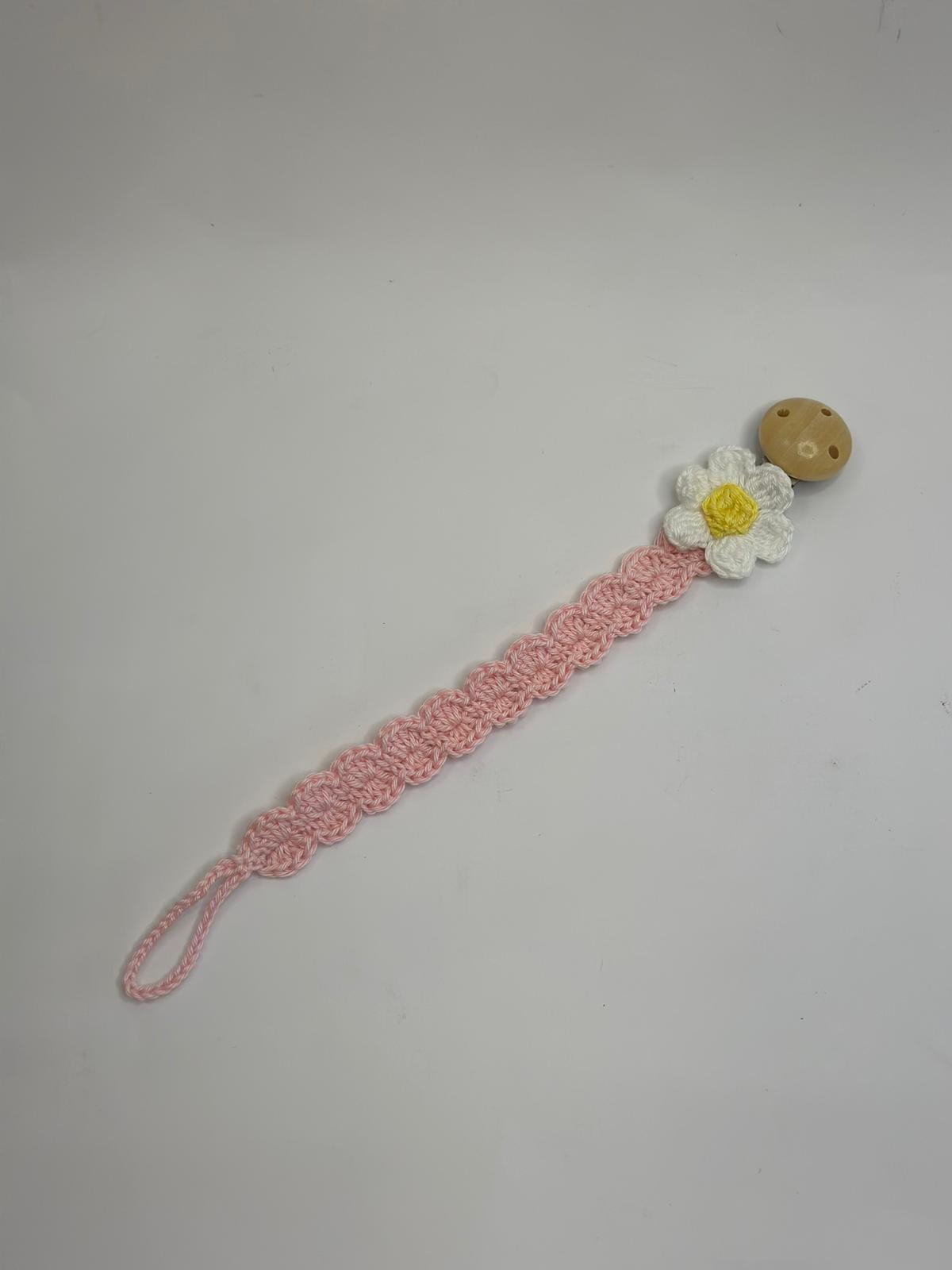 Le dolcezze del cuore - Porta ciuccio crochet ROSA