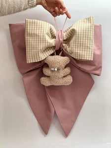 Le dolcezze del cuore - Fiocco Nascita Baby Bear ROSA ANTICO