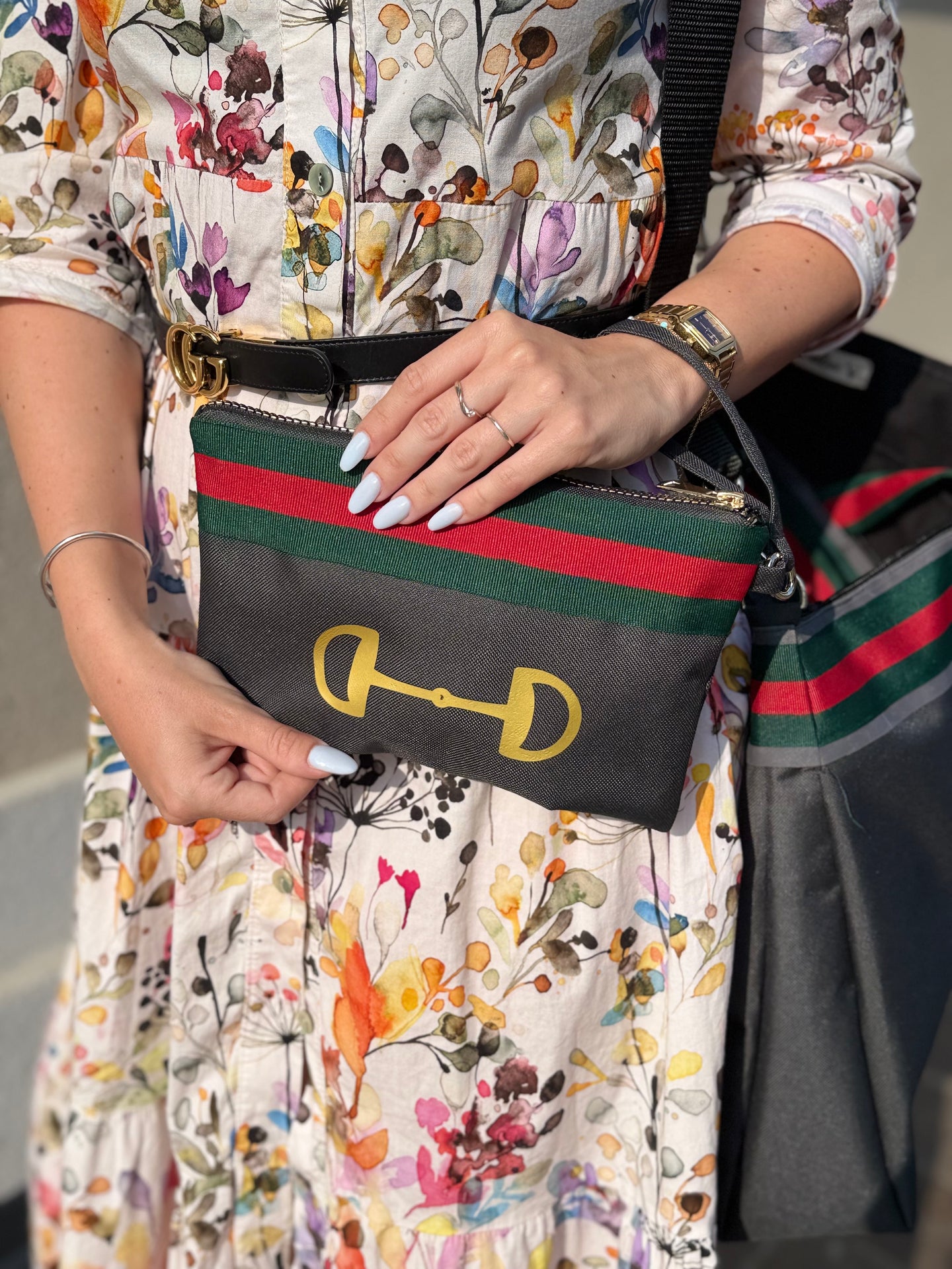 Pochette Morsetto Grigia