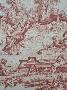 Sottopiatto tessuto Toilette de Jouy - Rosa Antico (no anti macchia)