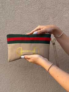 Pochette morsetto Beiges