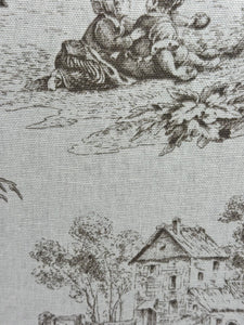 Sottopiatto tessuto Toile de Jouy - Marrone