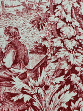 Carica l&#39;immagine nel visualizzatore di Gallery, Sottopiatto Tessuto Toile de Jouy - Rosso
