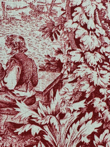 Sottopiatto Tessuto Toile de Jouy - Rosso