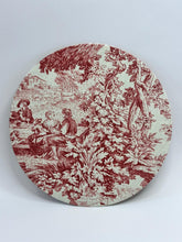 Carica l&#39;immagine nel visualizzatore di Gallery, Sottopiatto Tessuto Toile de Jouy - Rosso
